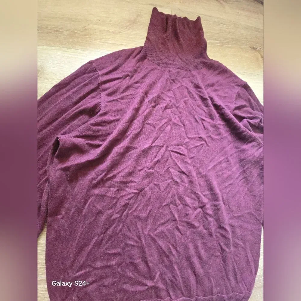 BERRAGAMO Elegant Maroon Turtleneck Sweater for Men